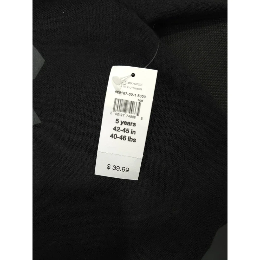 Gap x Disney Mickey Mouse Logo Hoodie Kids Size 5 Black Cotton Blend Fleece NWT